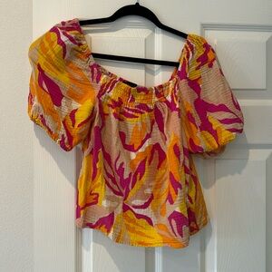 Gauze flowy blouse